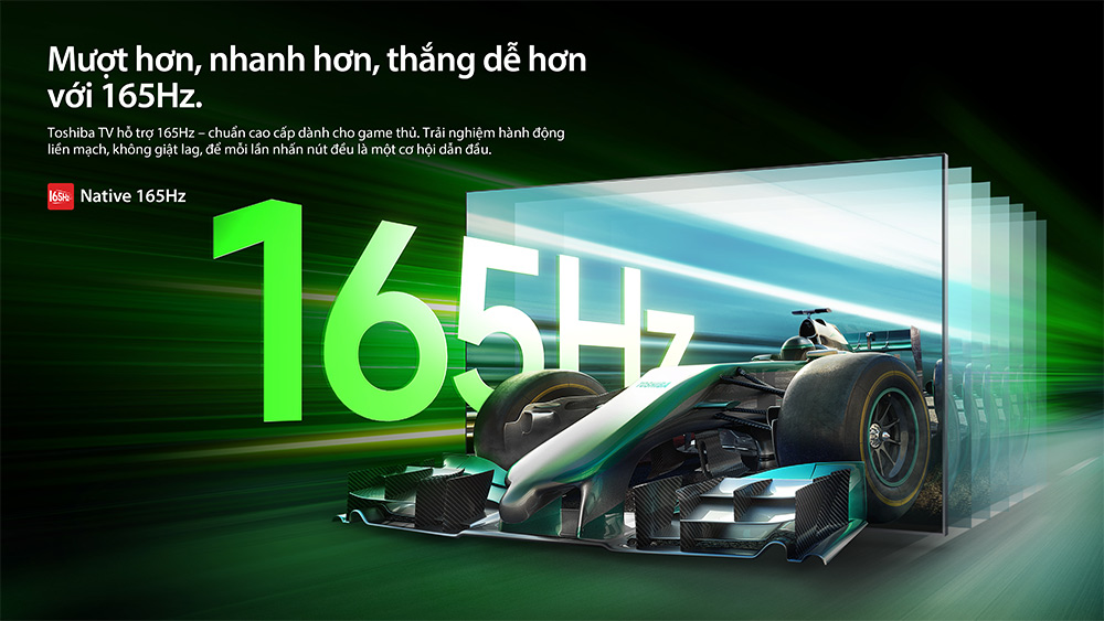 Công nghệ Native 165Hz Tivi Mini LED Toshiba AI 4K 85 inch 85Z770RP
