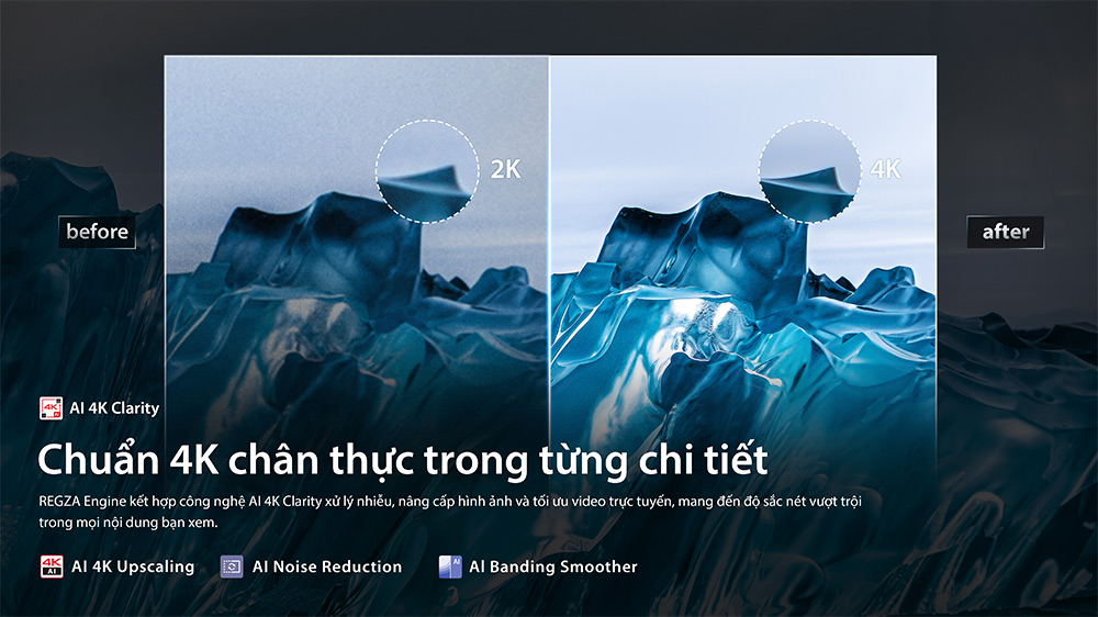 AI 4K Clarity Tivi QLED Toshiba AI 4K 100 Inch 100Z570RP