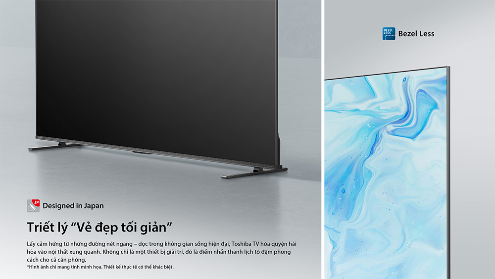 Thiết kế Tivi QLED Toshiba AI 4K 100 Inch 100Z570RP
