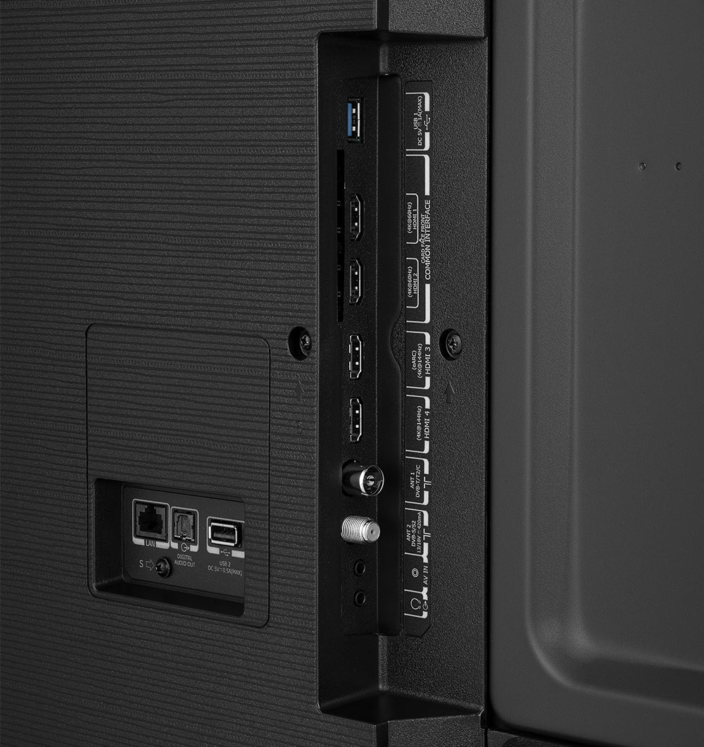 Các cổng kết nối Tivi QLED Toshiba AI 4K 65 inch 65Z570RP