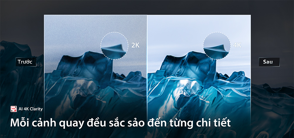 Công nghệ AI 4K Clarity Tivi Toshiba AI 4K 85 inch 85C350RP