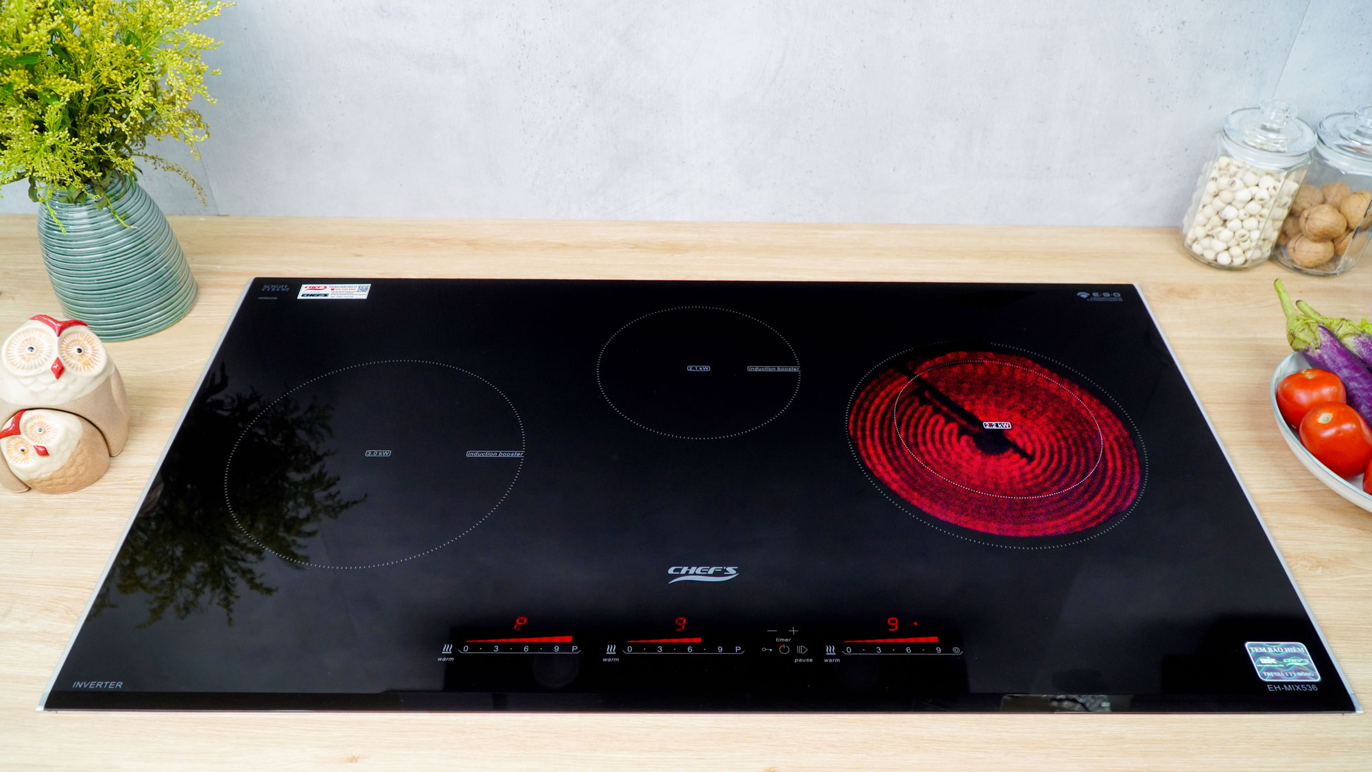 Bếp 3 vùng nấu Chef's EH-MIX536