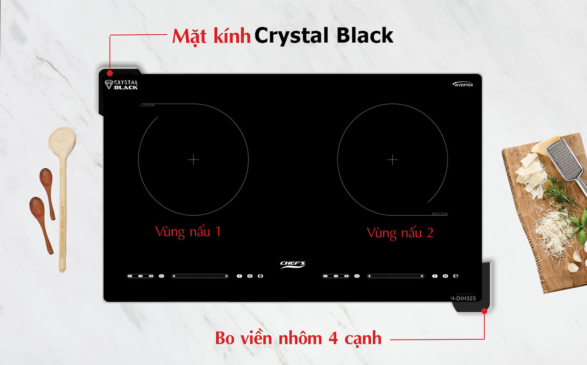 mặt kính crystal black sang trọng thẩm mỹ