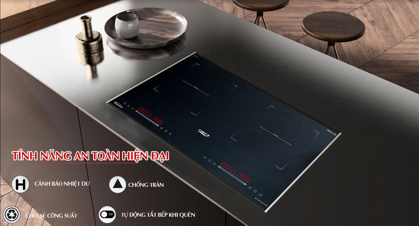 Tính năng an toàn trên bếp Chef's EH-DIH369 PRO