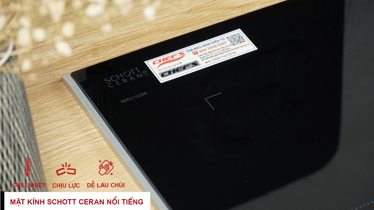 mat kinh schott ceran tren bep chefs eh-dih866N