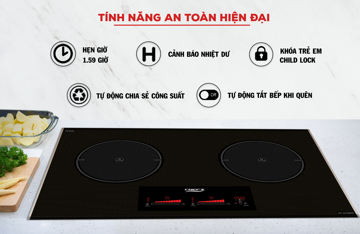 bep chef's eh-dih888S nhieu tinh nang an toan