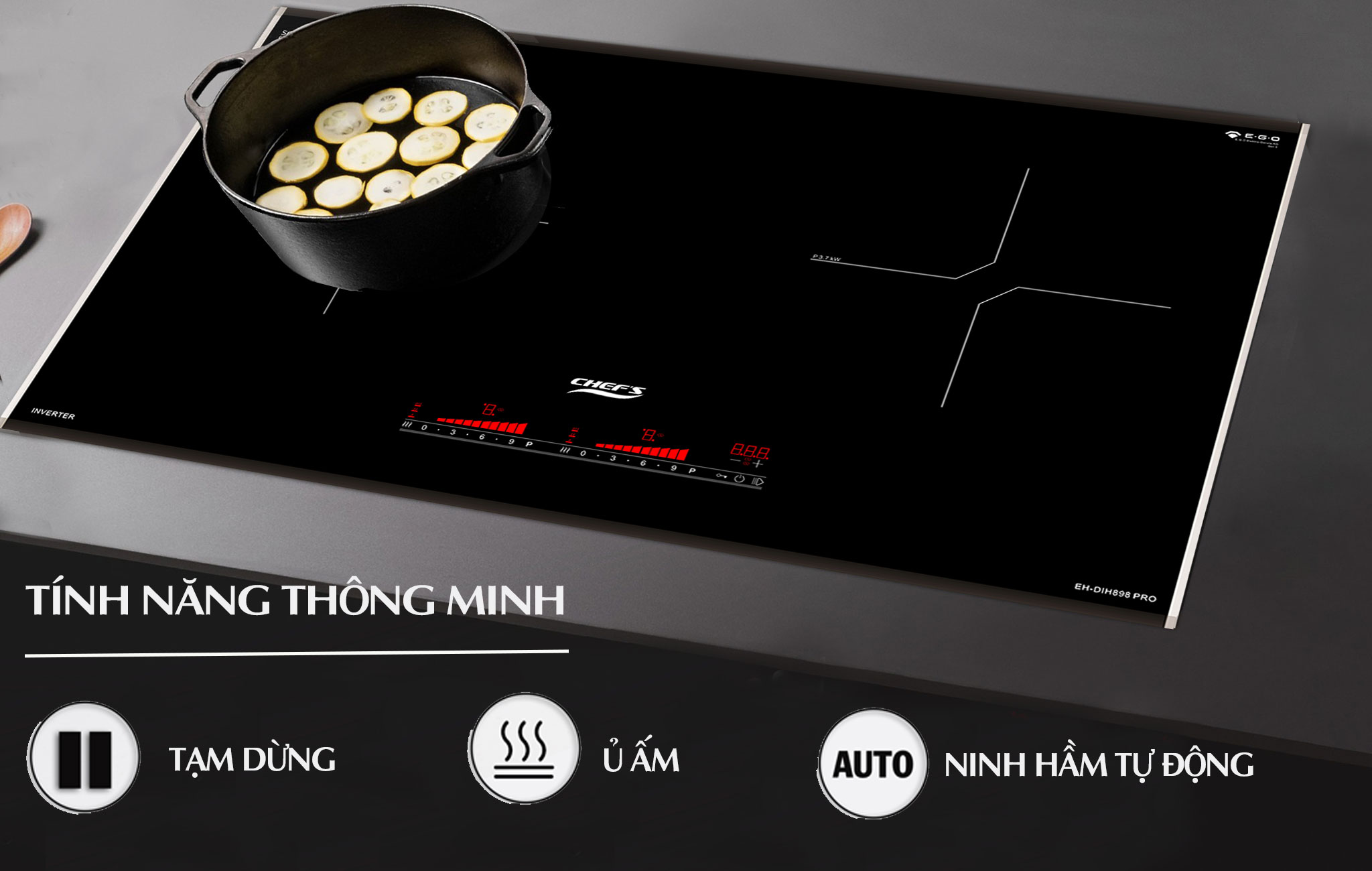 Tính năng thông minh trên bếp Chef's EH-DIH898 PRO