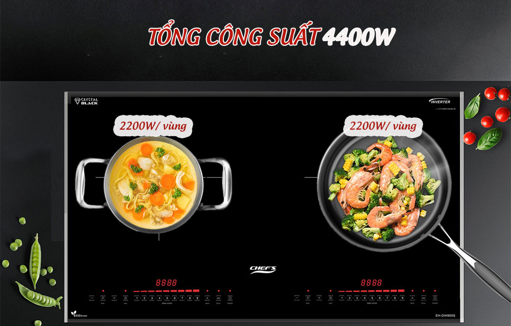 Công suất bếp từ chef's eh-dih323 cực lớn