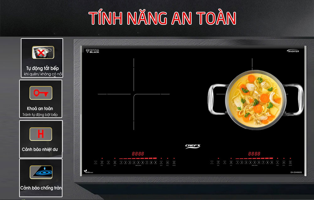 Tính năng an toàn trên bếp EH-DIH900S
