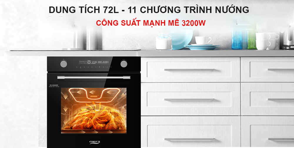 Lò nướng Chef's EH-BO600E có dung tích lớn