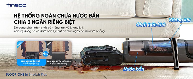Máy hút bụi khô ướt Tineco Floor One i6 Stretch Plus