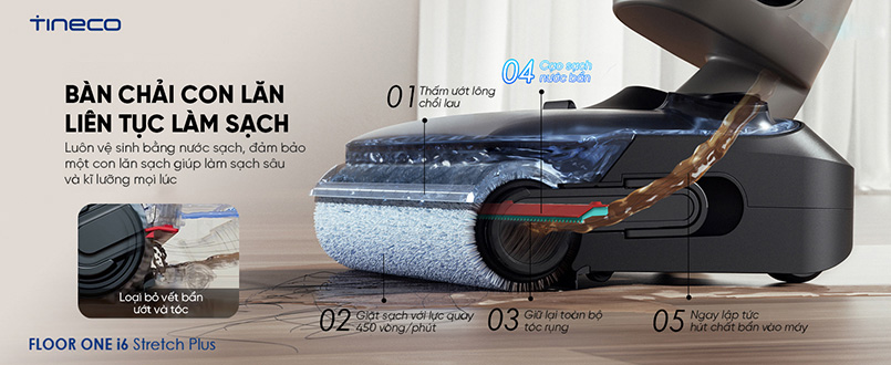 Máy hút bụi lau sàn khô ướt Tineco