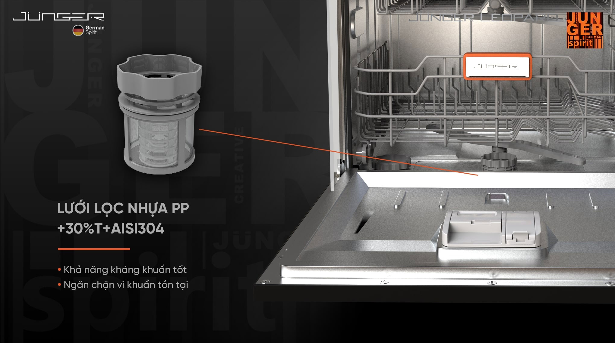 Máy rửa chén Junger 