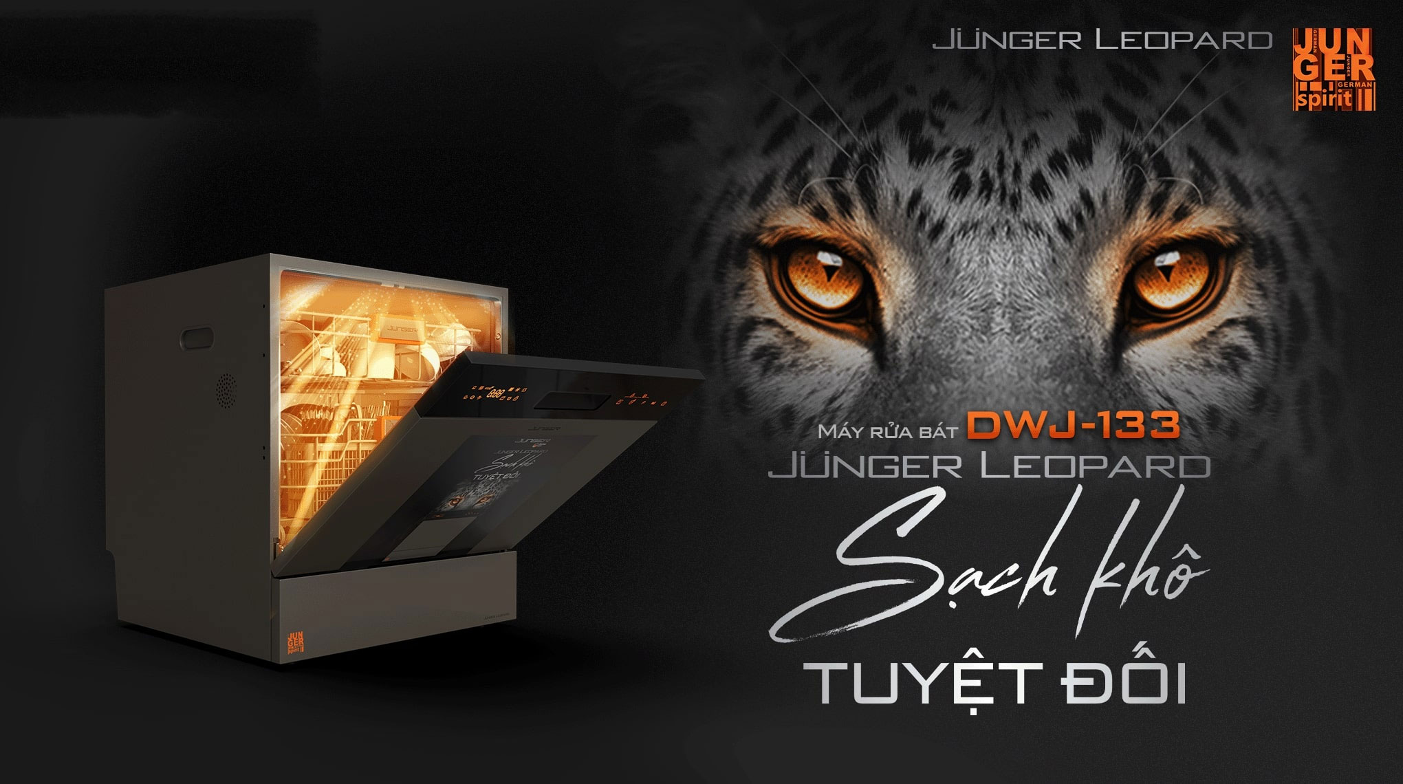 Máy rửa bát Junger Leopard DWJ-133-MS