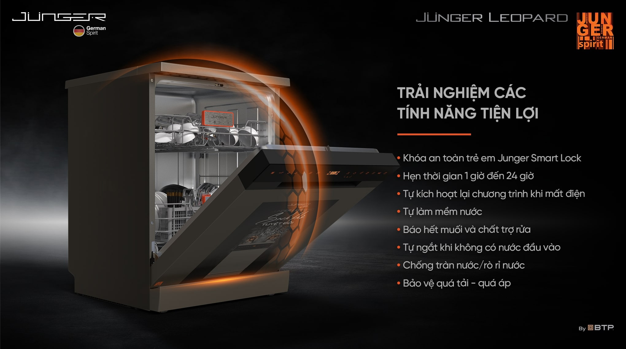 Máy rửa chén bát Leopard DWJ-163-MS