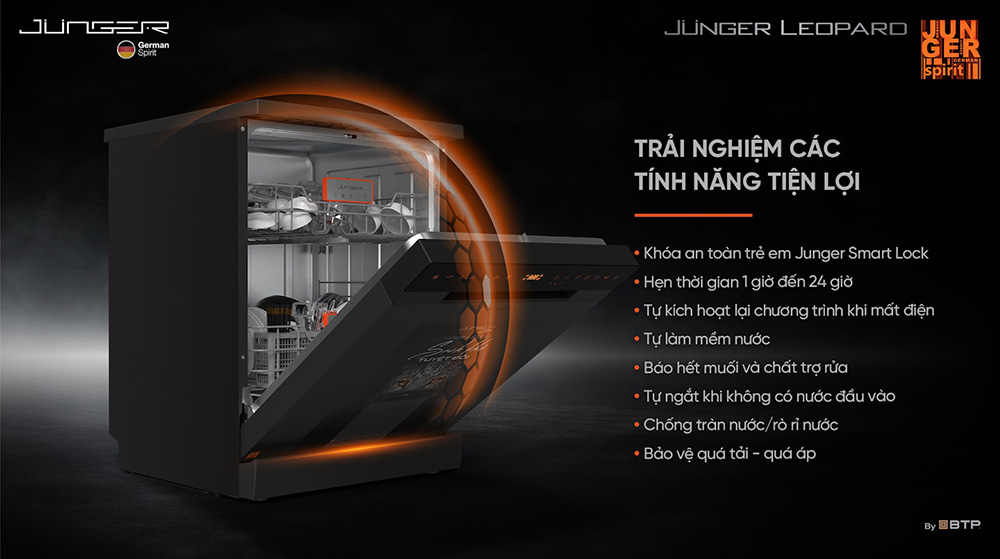 Nhiều tính năng an toàn, đảm bảo bảo vệ cả người dùng lẫn thiết bị trong suốt quá trình vận hành