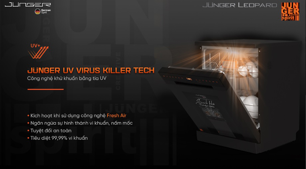 Công nghệ Junger UV Virus Killer loại bỏ vi khuẩn, ngăn ngừa nấm mốc phát triển