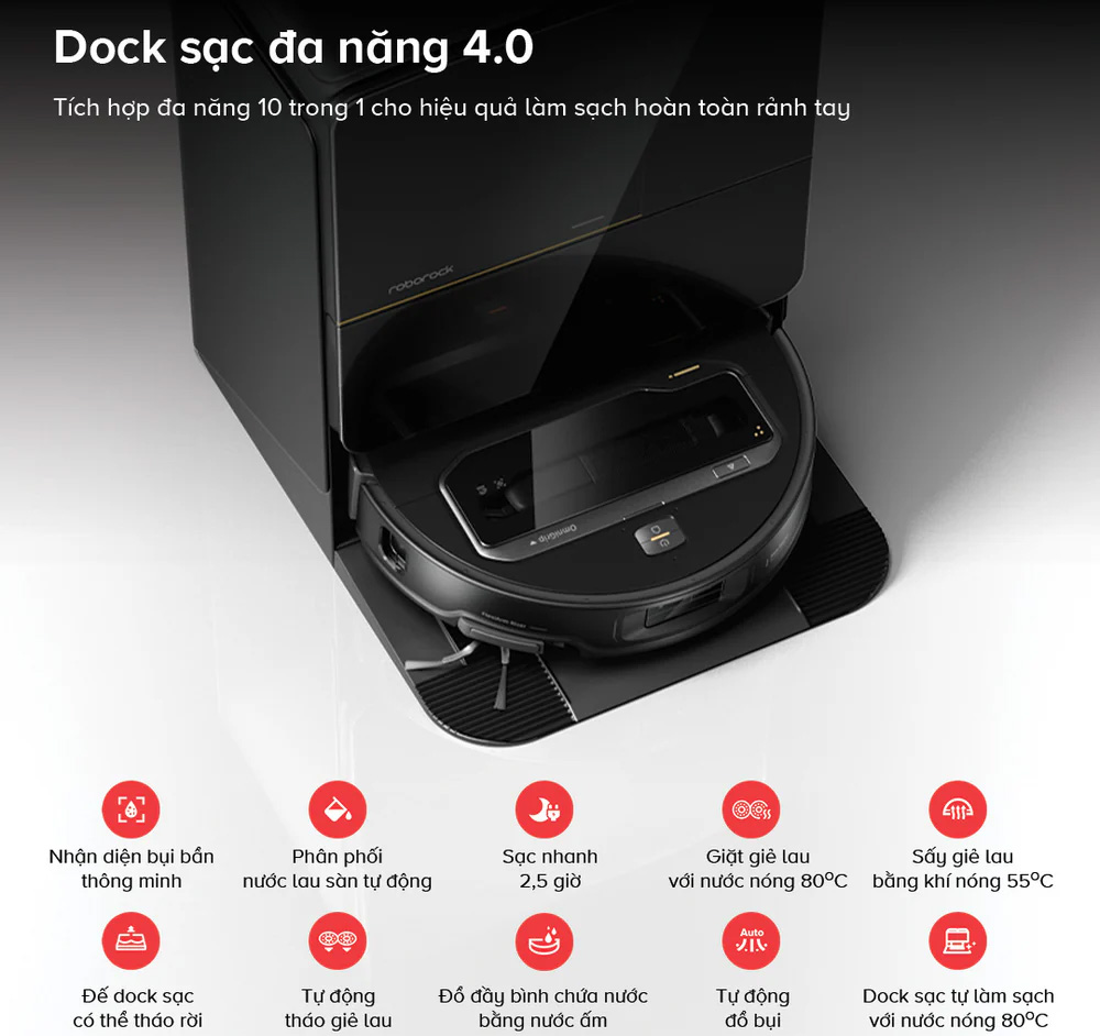 Robot hút bụi lau nhà Saros Z70