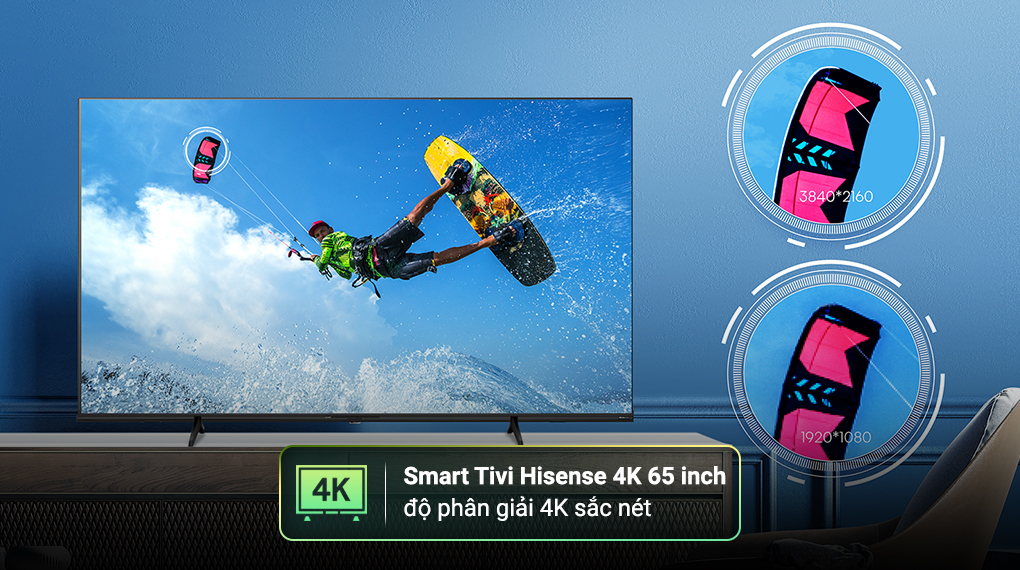 Smart Tivi Hisense 4K 65 inch 65A6Q - Thiết kế