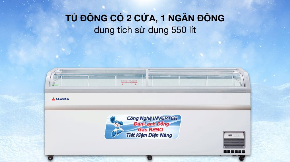 Tủ đông Alaska Inverter 550 lít KC-550CI - Thiết kế