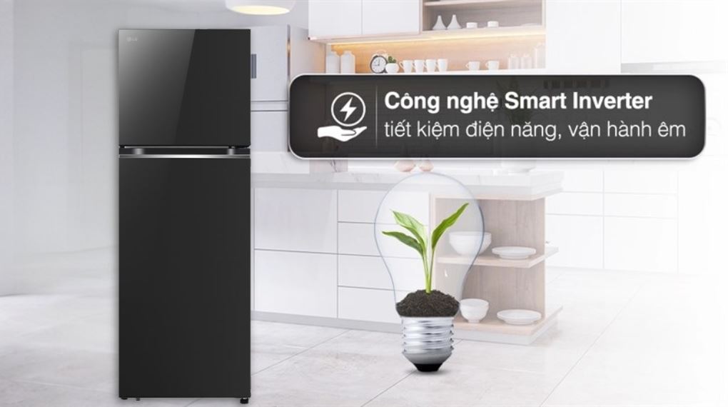 Tủ lạnh LG Inverter 335 lít LTB33BLG - Công nghệ tiết kiệm điện