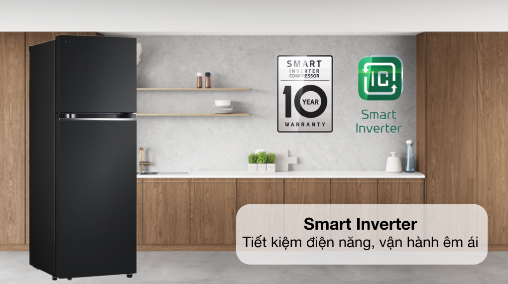 Tủ lạnh LG Inverter 335 lít LTB33BLMA - Công nghệ tiết kiệm điện