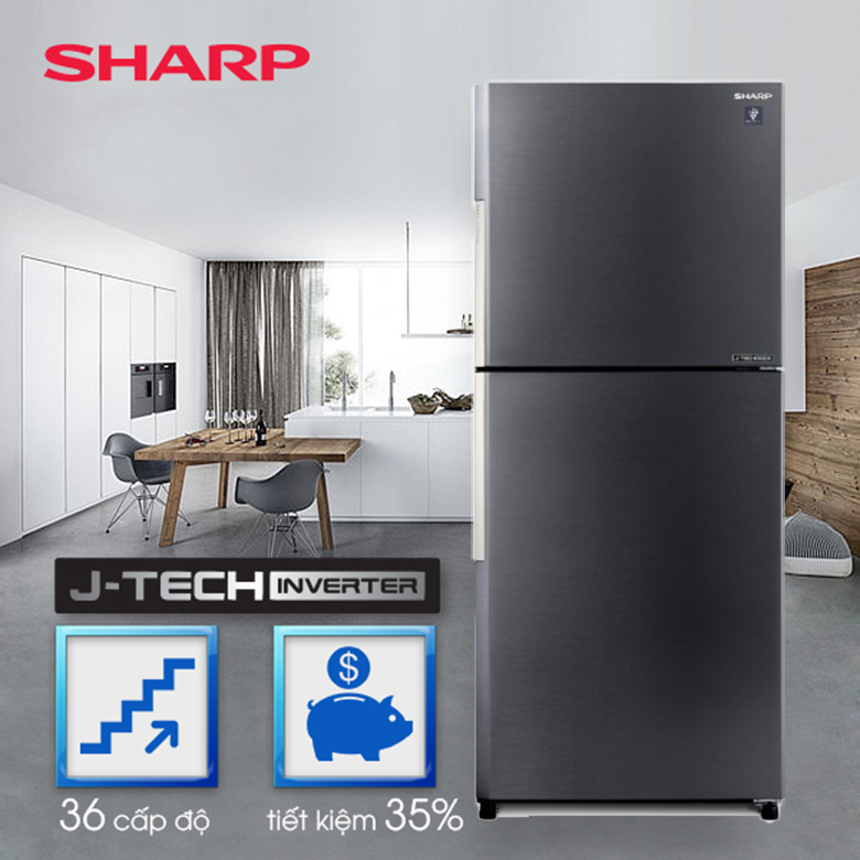 Tủ lạnh Sharp Inverter 430 lít SJ-XP470AE-DS công nghệ J tech