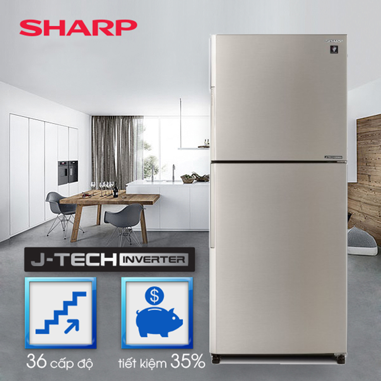 Tủ lạnh Sharp Inverter 471 lít SJ-XP500AE-SL công nghệ J tech