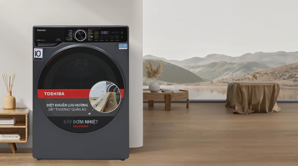 Máy sấy bơm nhiệt Toshiba 10 kg TD-T25BS110HWV(MG) - Thiết kế