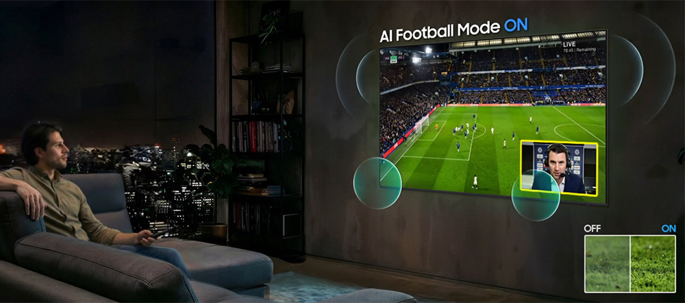 Chế độ AI Football Tivi Samsung Mini LED 4K 65 Inch UA65M80HA
