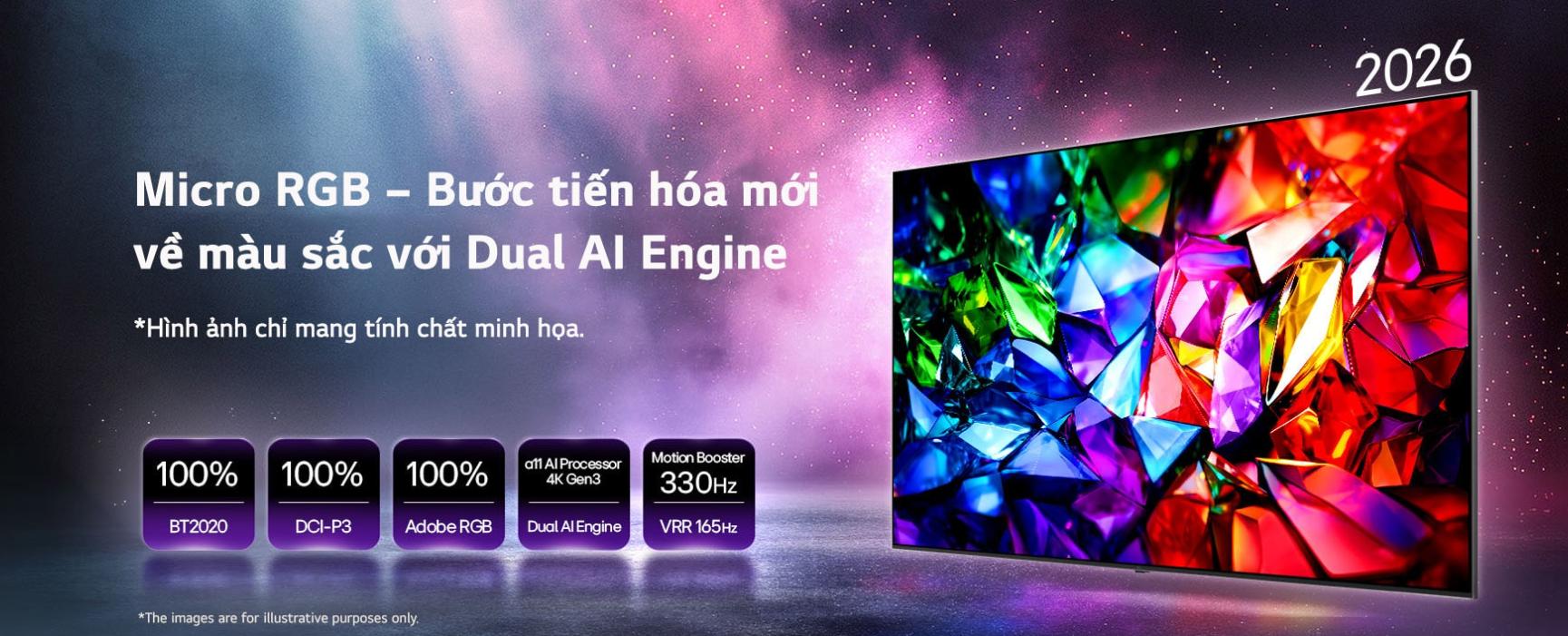 Smart Tivi Micro RGB LG AI 4K 100 inch 100MRGB96BS