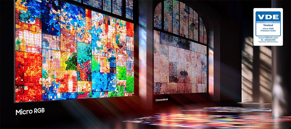 Tivi Samsung Micro RGB 4K 65 Inch MRA65R95HX tái hiện chính xác 100% dải màu