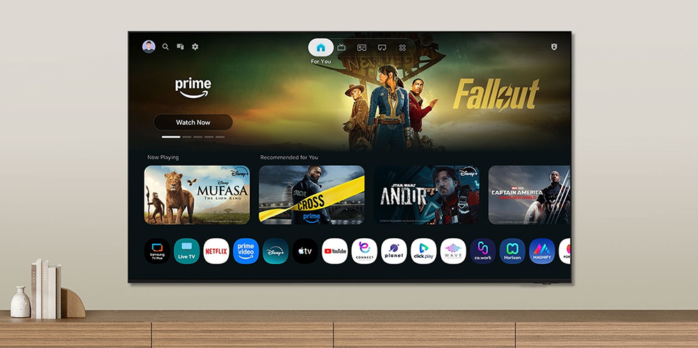 Hệ điều hành One UI Tizen Tivi Samsung OLED 4K Vision AI 55 Inch QA55S90HA