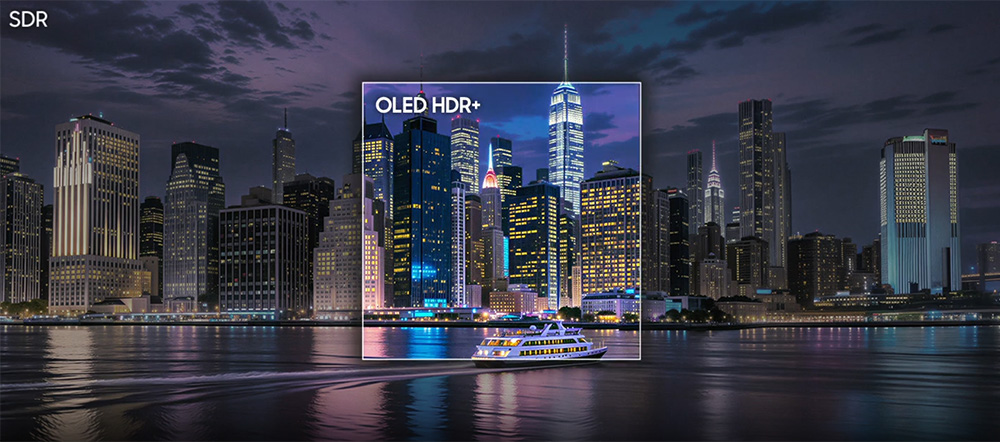 Công nghệ OLED HDR+ Tivi Samsung OLED 4K Vision AI 55 Inch QA55S90HA