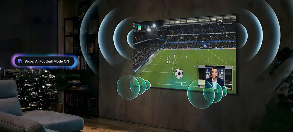 Chế độ Bóng đá AI Pro Tivi Samsung OLED 4K Vision AI 65 Inch QA65S95HX