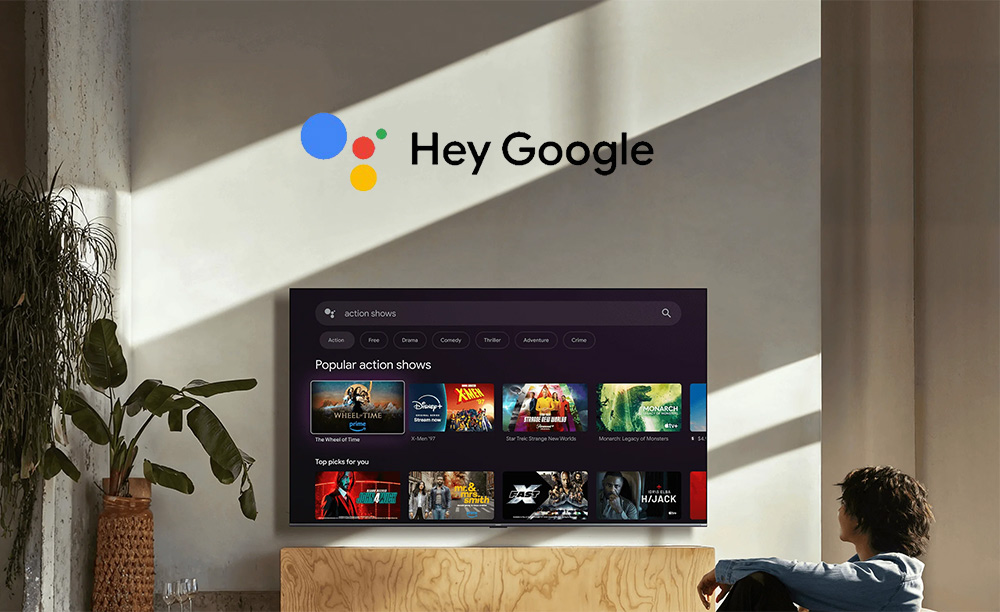 Người dùng có thể điều khiển TV thông qua Google Assistant