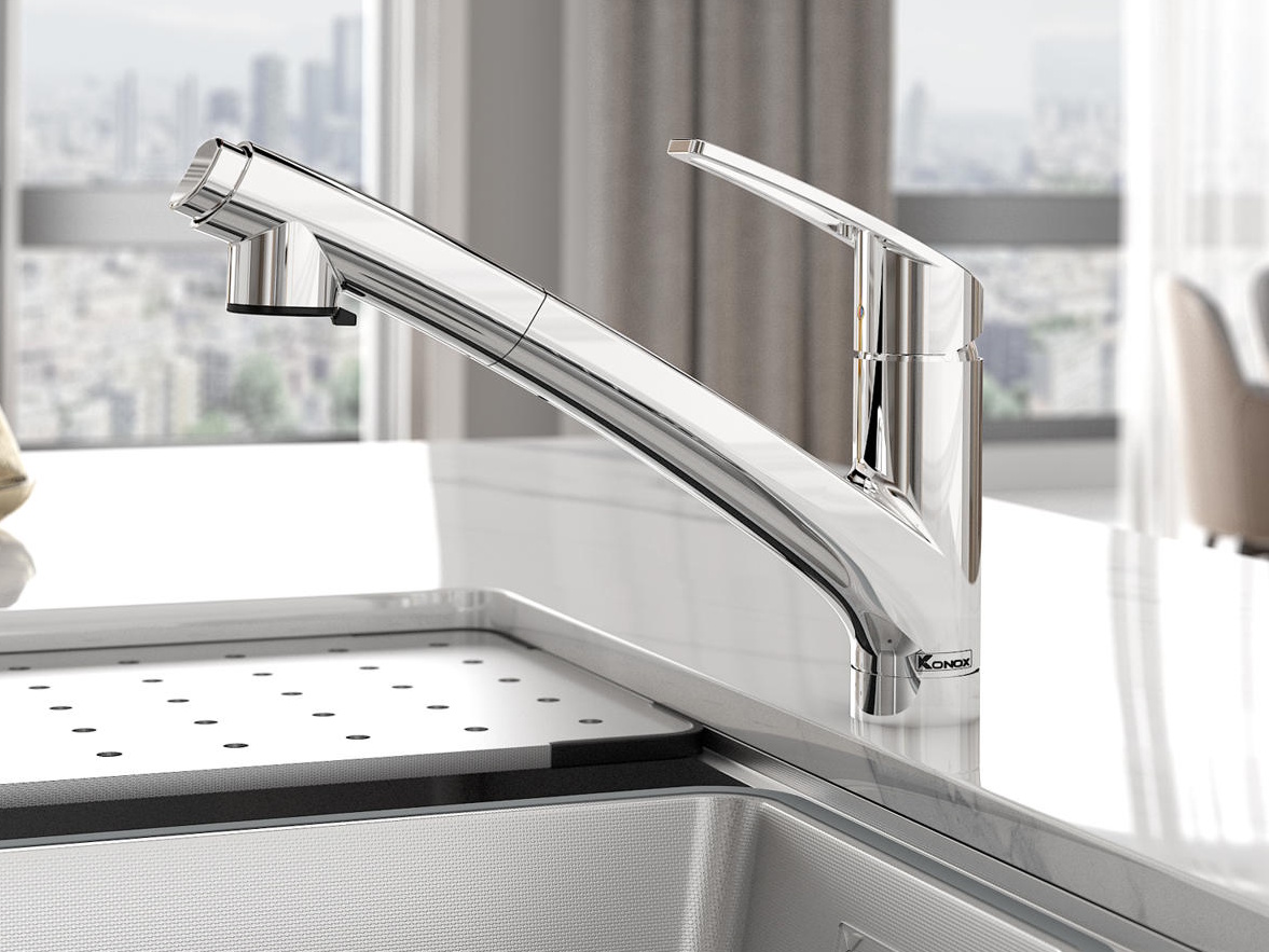 Vòi rửa bát Konox phong cách Nhật Bản Kira Chrome