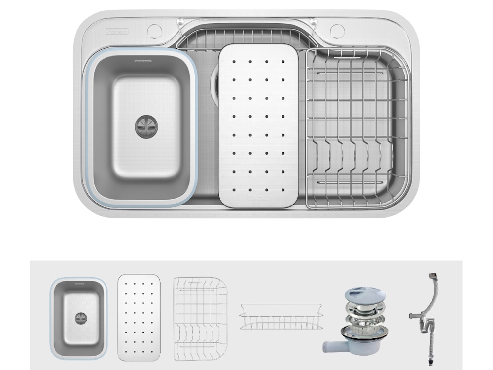 Chậu rửa bát Konox Workstation Sink Dekor 8048SU