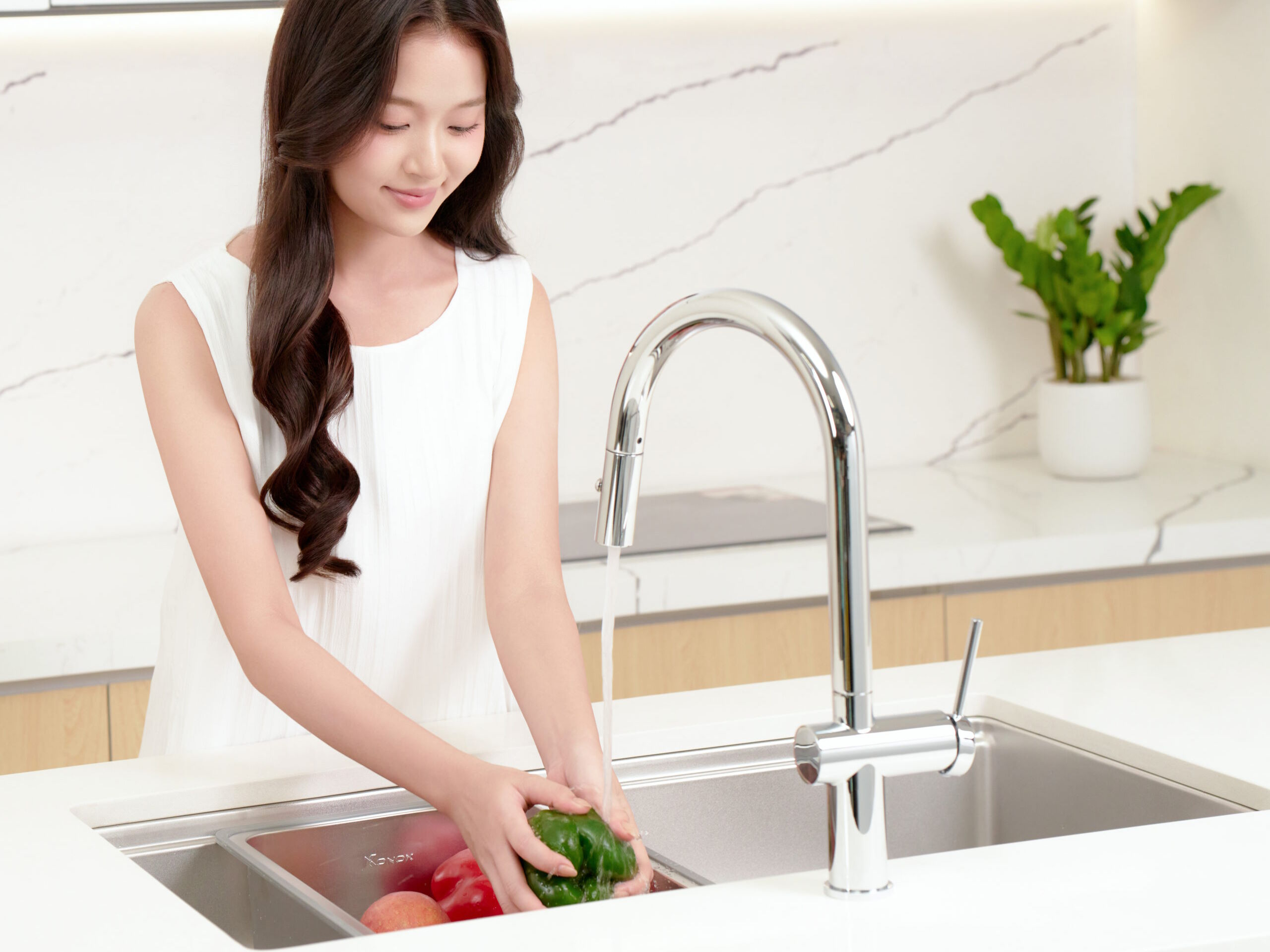 Chậu rửa bát Konox phong cách Nhật bề mặt mịn Tari 8748SM