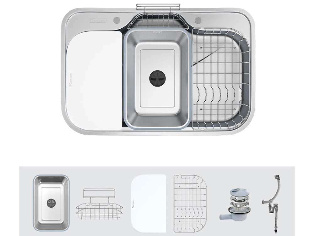 Chậu rửa bát Konox phong cách Nhật chống xước Tari Smart 7851
