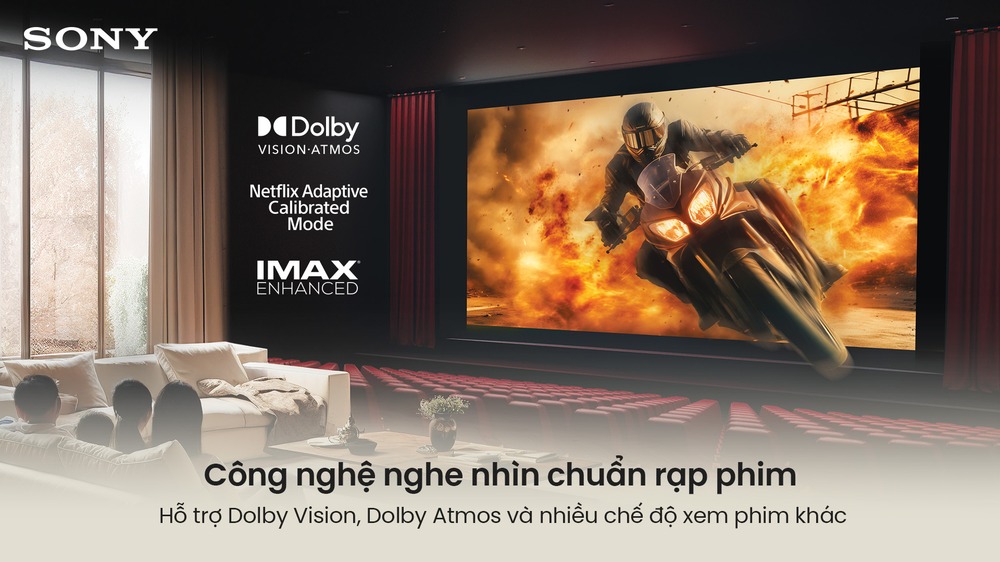Sony Google TV True RGB BRAVIA 7 II K-65XR70M2 ương tích chế độ xem phim