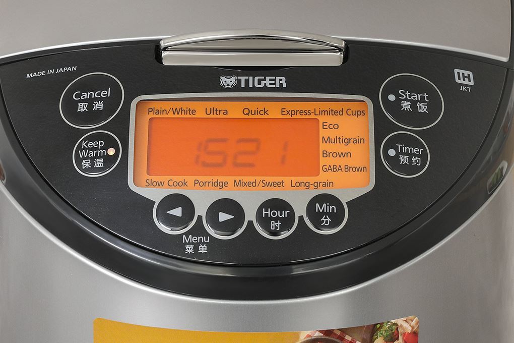 Nồi cơm cao tần Tiger 1.8 lít JKT-F18W - Bảng điều khiển