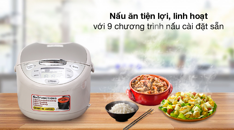 Đa chức năng - Nồi cơm điện tử Tiger 1 lít JAX-S10W 