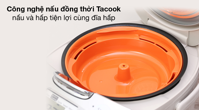 Nấu hấp đồng thời - Nồi cơm điện tử Tiger 1 lít JAX-S10W 
