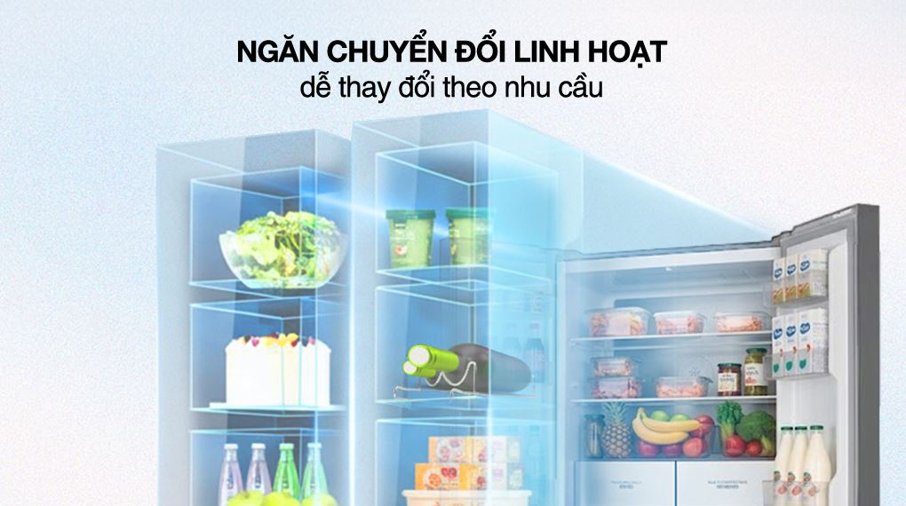 Tủ lạnh Sharp Inverter Multi Door 421 lít SJ-FXP510V-MG - Ngăn chuyển đổi linh hoạt