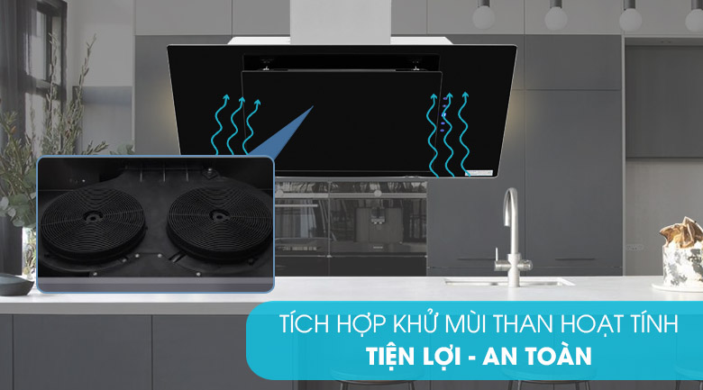 Khử mùi hiệu quả - Máy hút mùi áp tường Kocher K-2080V