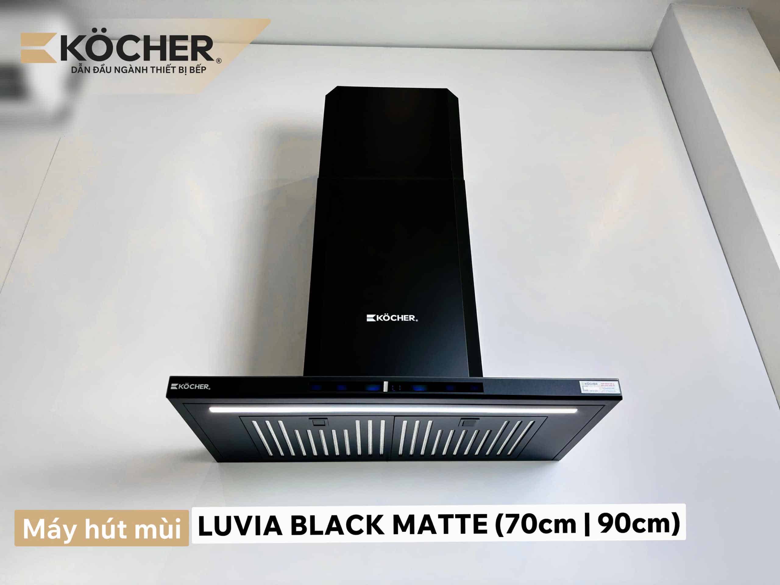 Máy hút mùi kocher luvia black matte 