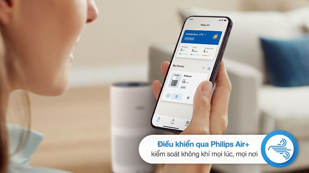 Máy lọc không khí Philips AC2220/10 28W - Điều khiển qua ứng dụng