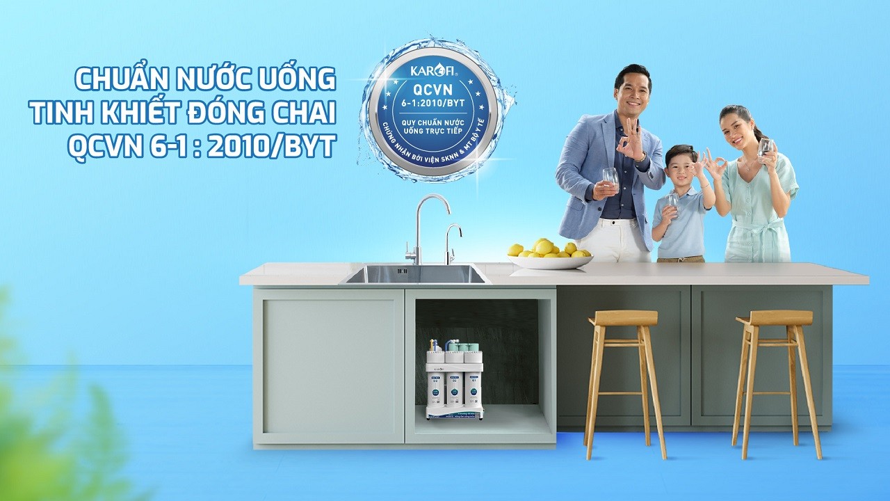 Nước sau khi lọc bằng máy lọc nước Karofi KAQ-U05 Pro có thể uống trực tiếp