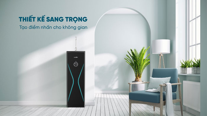 máy lọc nước RO Karofi KAQ-D36S có kiểu dáng hiện đại, sang trọng